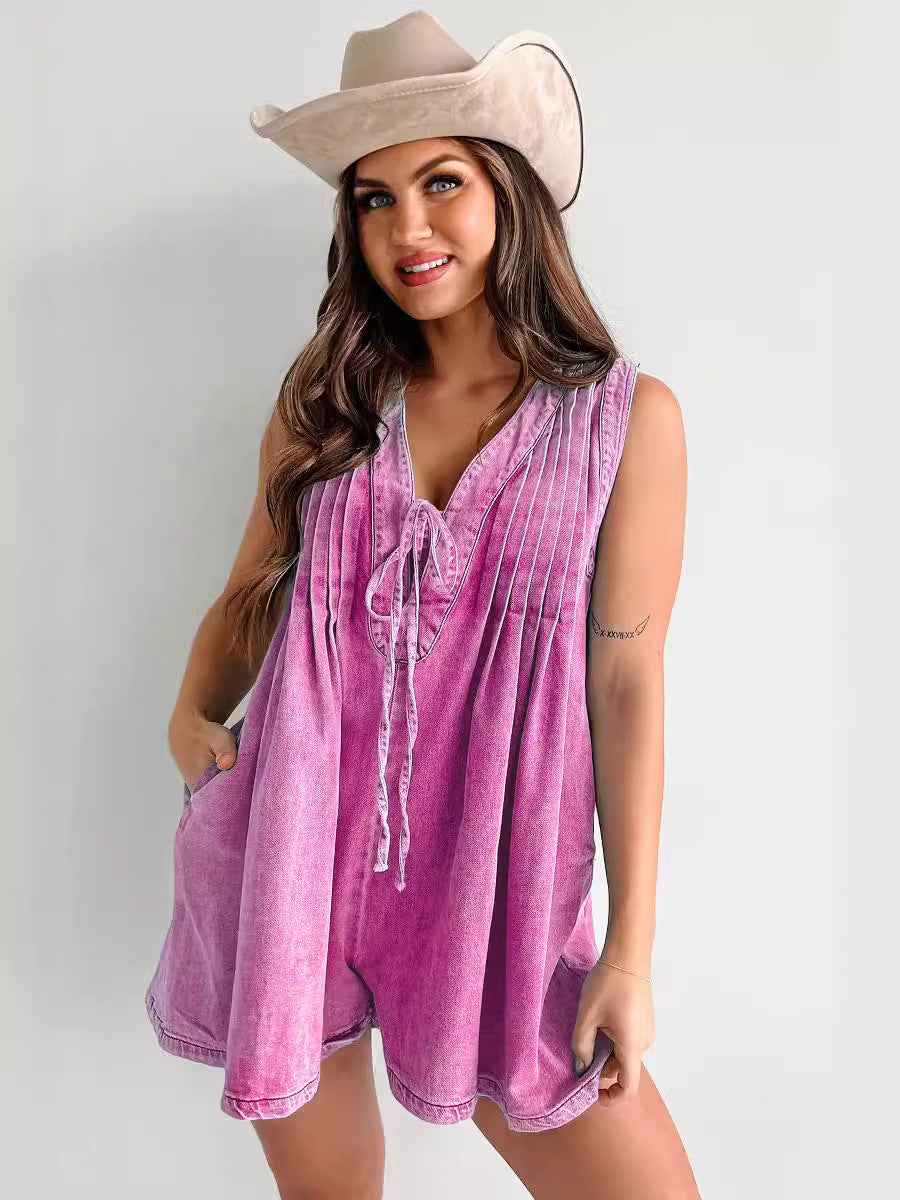 Combinaison en jean sans manches