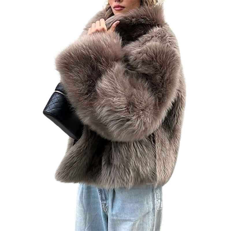 Manteau en fourrure douce et confortable