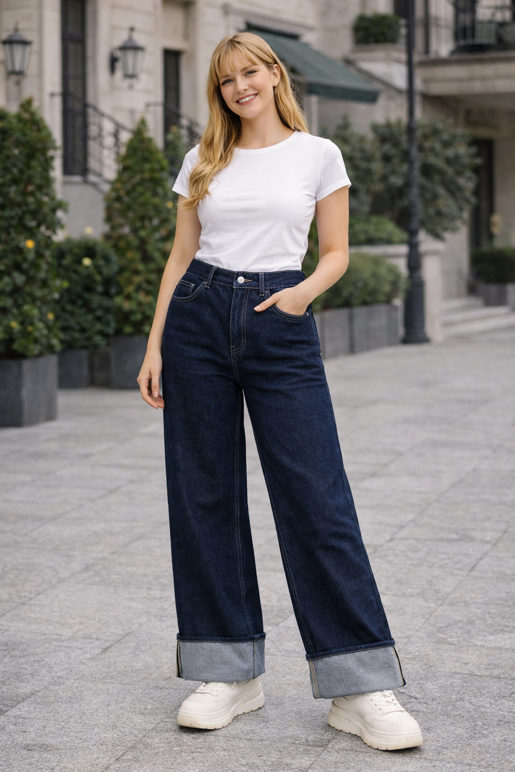 Conjunto de chaqueta y pantalón vaquero para mujer