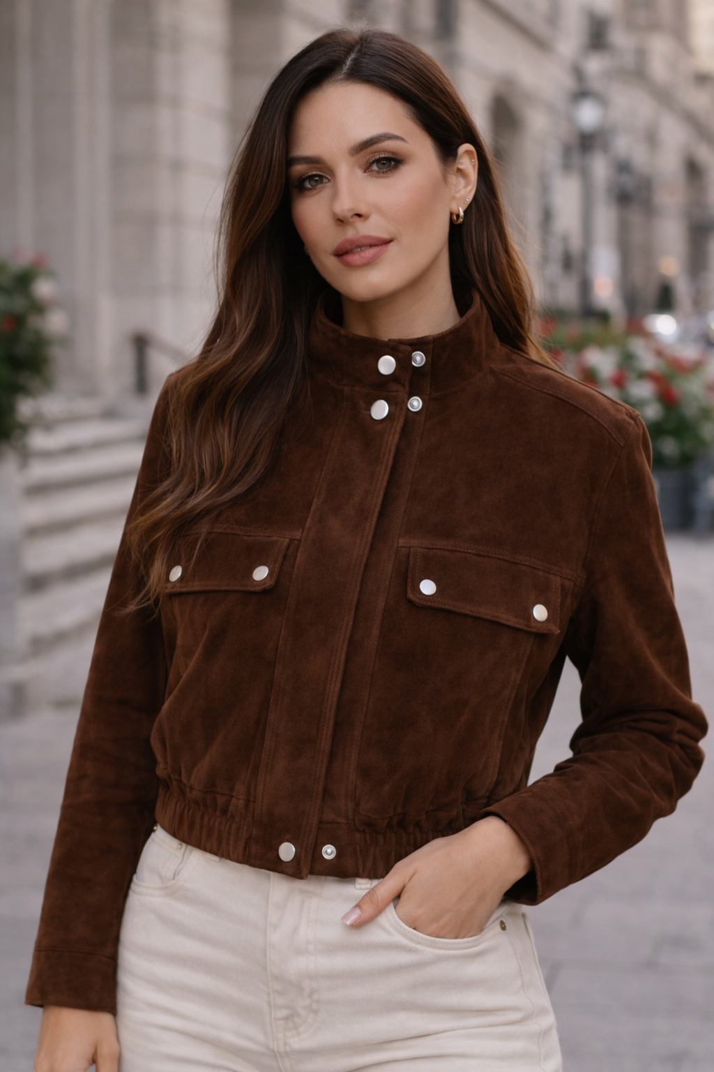Chaqueta de ante para mujer