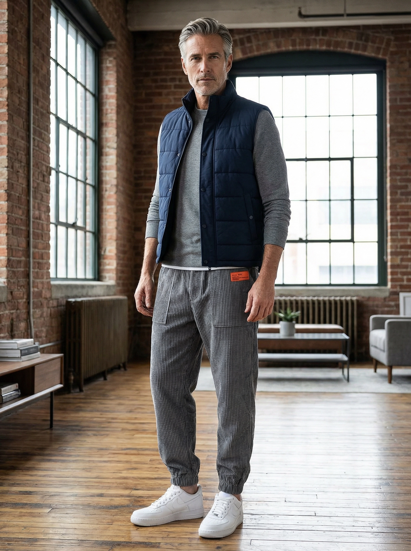 Pantalon Cargo en Velours Côtelé Premium