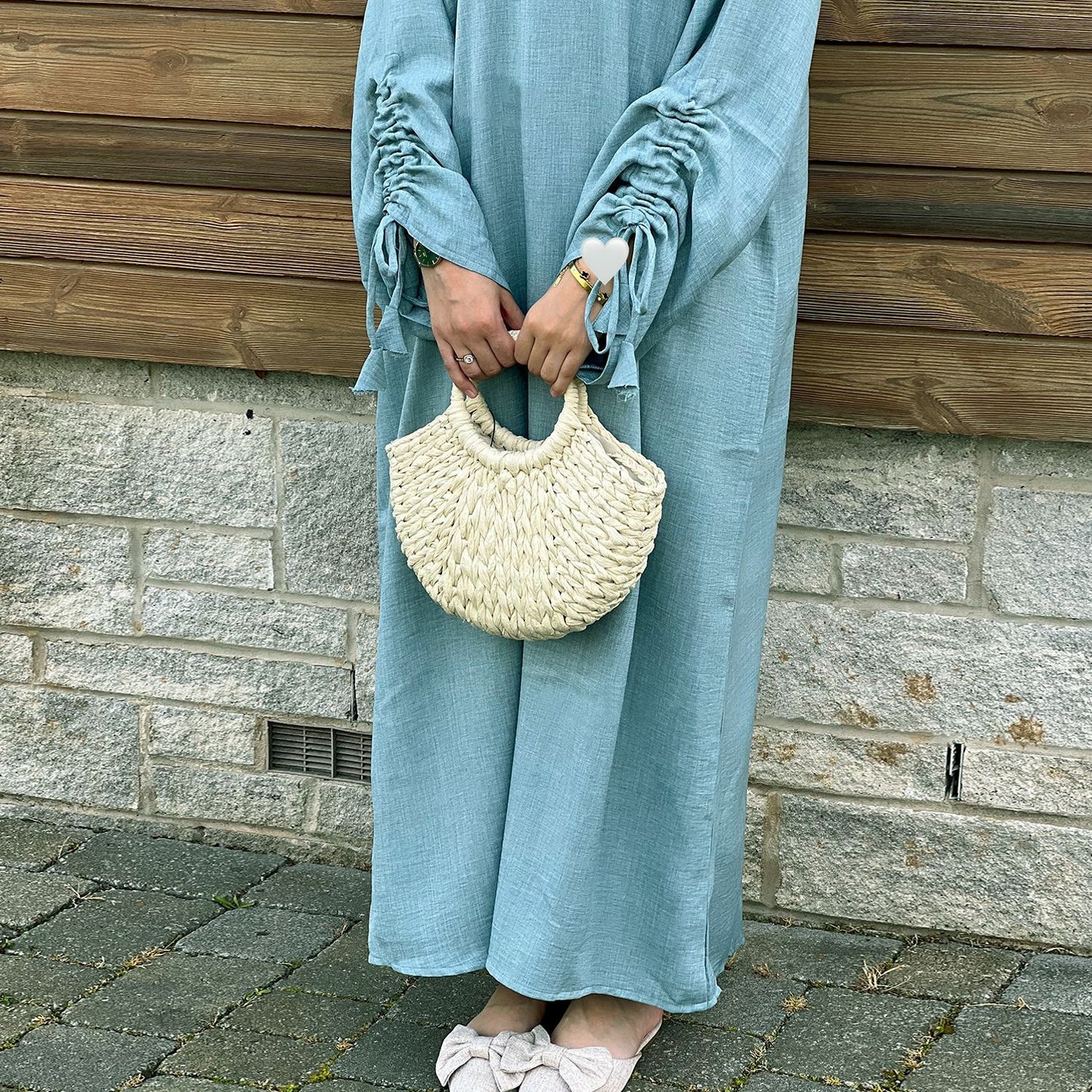 Robe hijab à manchettes à lacets - Oyso - ma