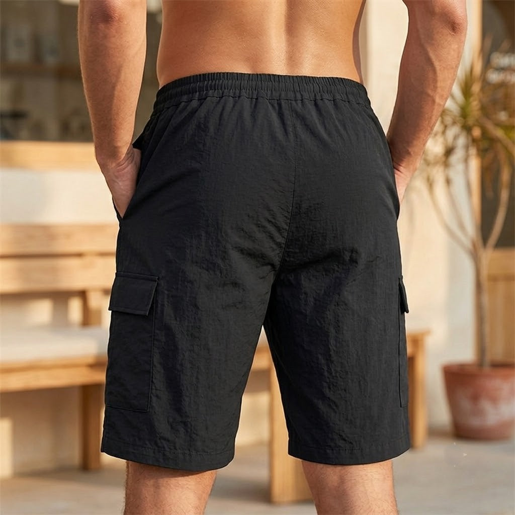 Shorts de sport et de loisirs amples en lin