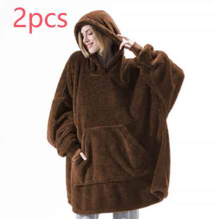 Sweat à capuche avec grande poche, pull confortable et ample