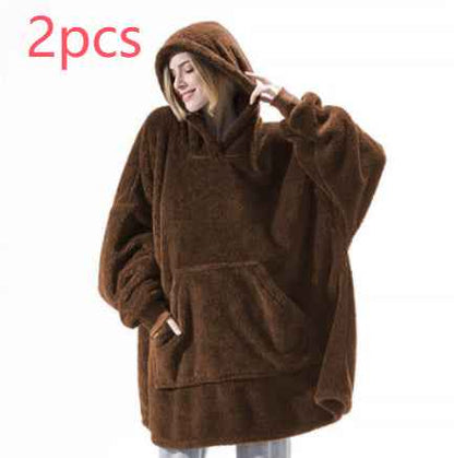 Sweat à capuche avec grande poche, pull confortable et ample