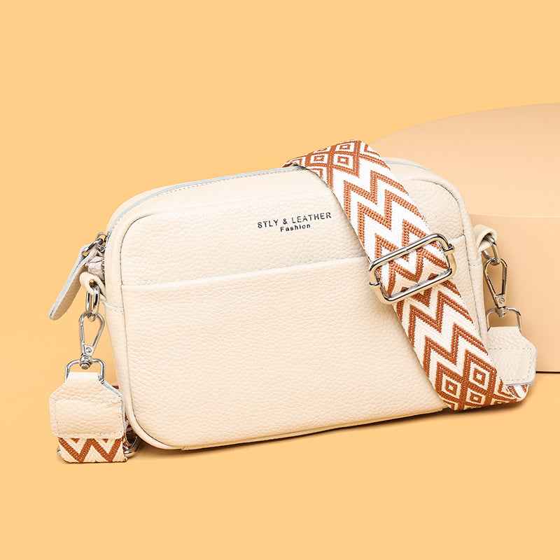 Sac Bandoulière Femme à Large Sangle – Petit Sac Carré Chic à Motif Losanges