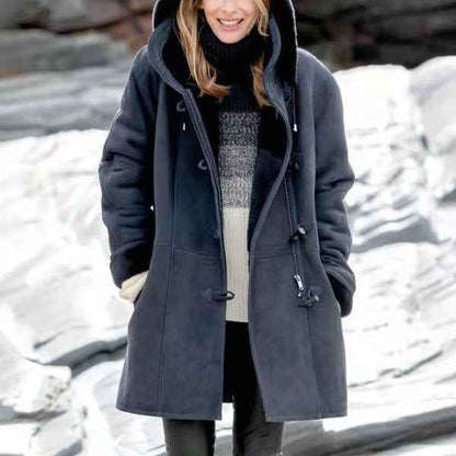 Manteau coupe-vent mi-long pour femme