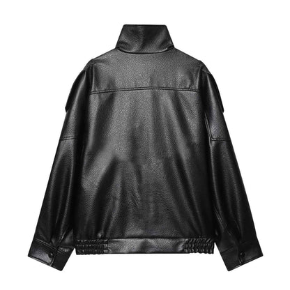 Veste Manteau en Cuir Style Européen , Nouvelle Mode
