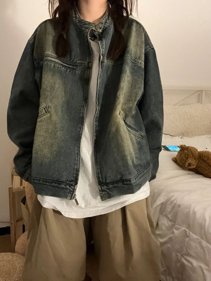 Veste en denim style rétro