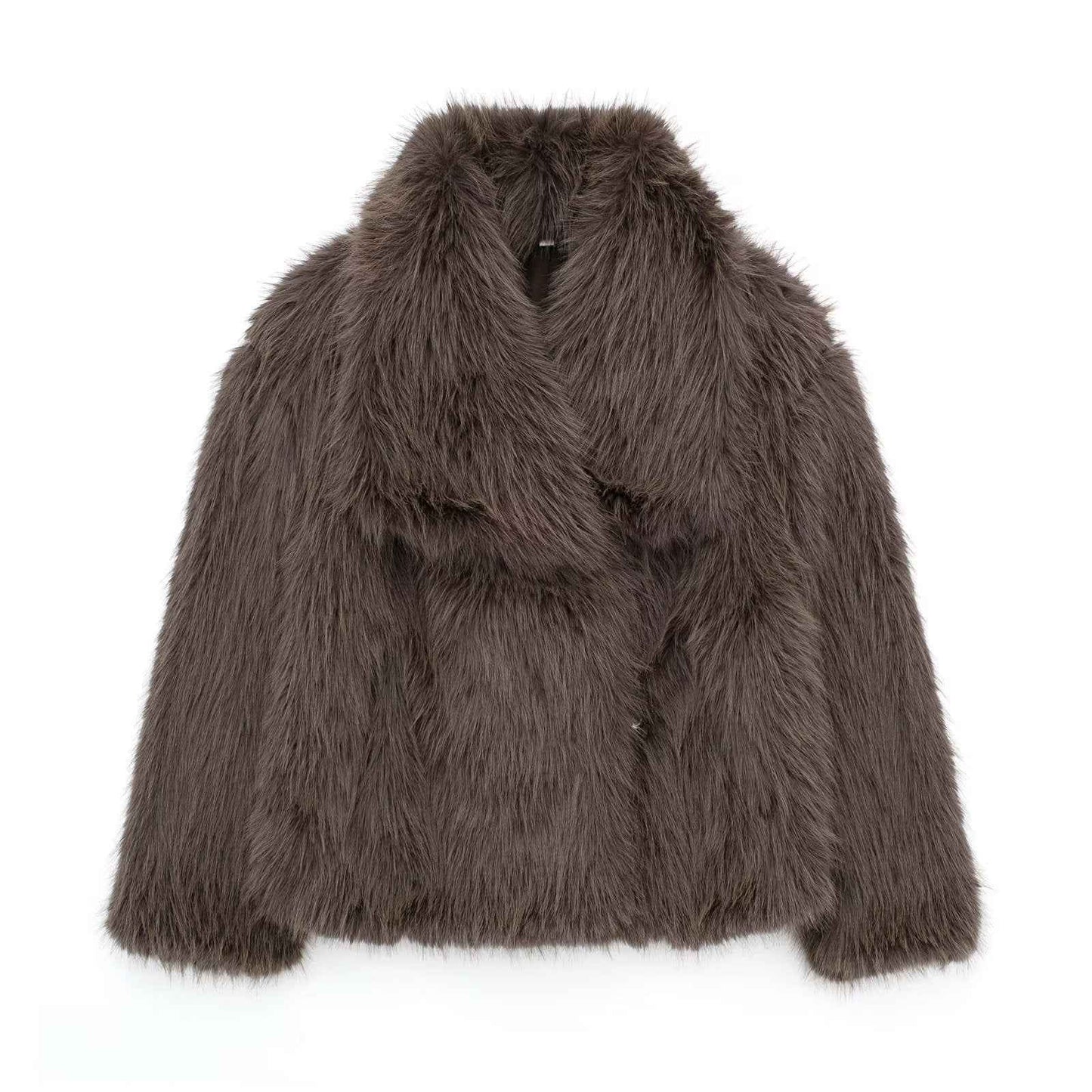Veste d'hiver en peluche , décontracté à manches longues pour femmes