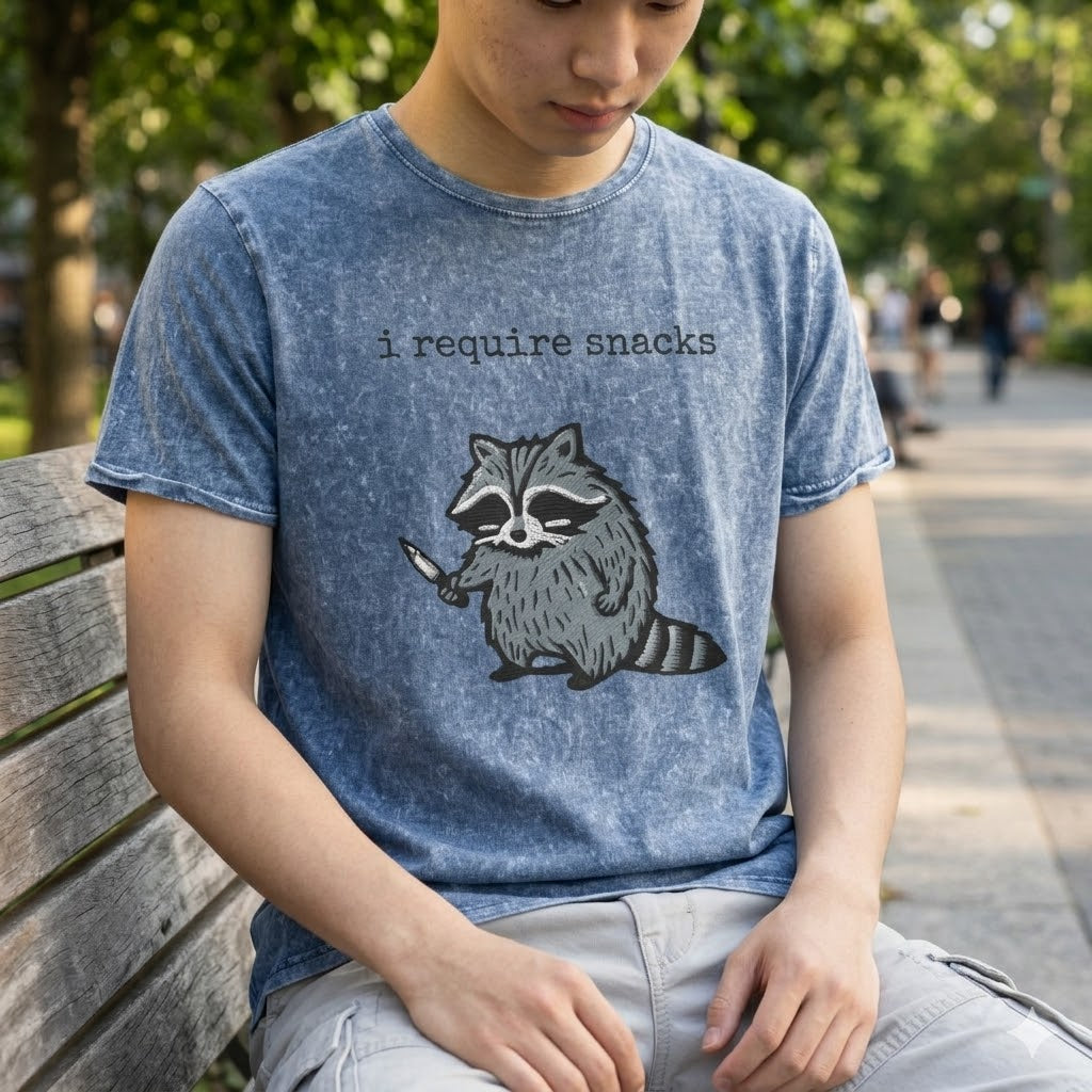 T-shirt en jean - i require snacks -