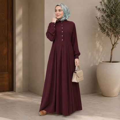 Cardigan rétro pour femmes à col rond, grande robe évasée