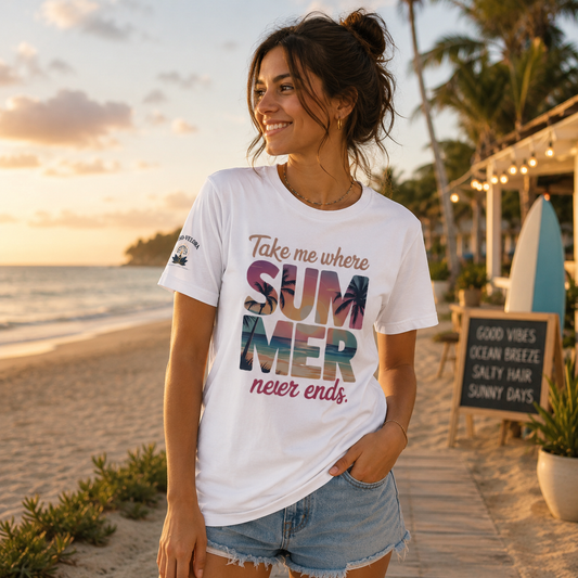 T-shirt col côtelé écologique unisexe