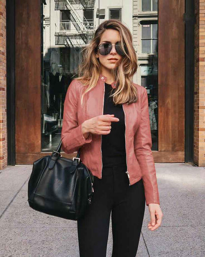 Veste de costume en cuir PU