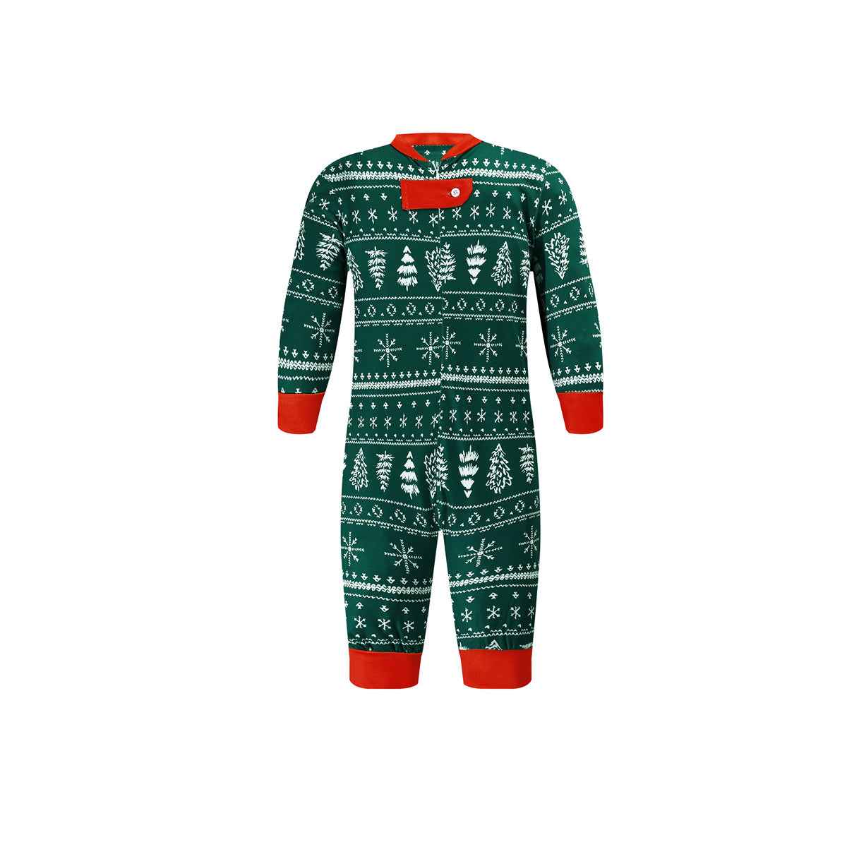 Tenue de service à domicile parents-enfant avec contraste de couleurs pour Noël
