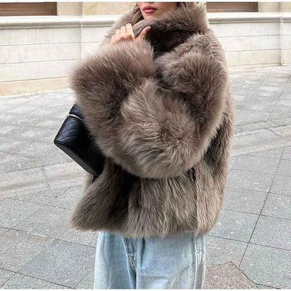 Manteau en fourrure douce et confortable