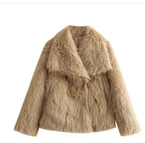 Veste d'hiver en peluche , décontracté à manches longues pour femmes