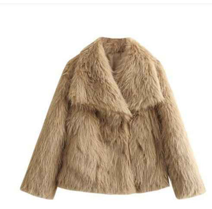 Veste d'hiver en peluche , décontracté à manches longues pour femmes