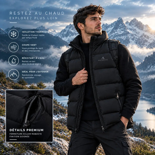 Veste sans manches en coton chaude pour hommes