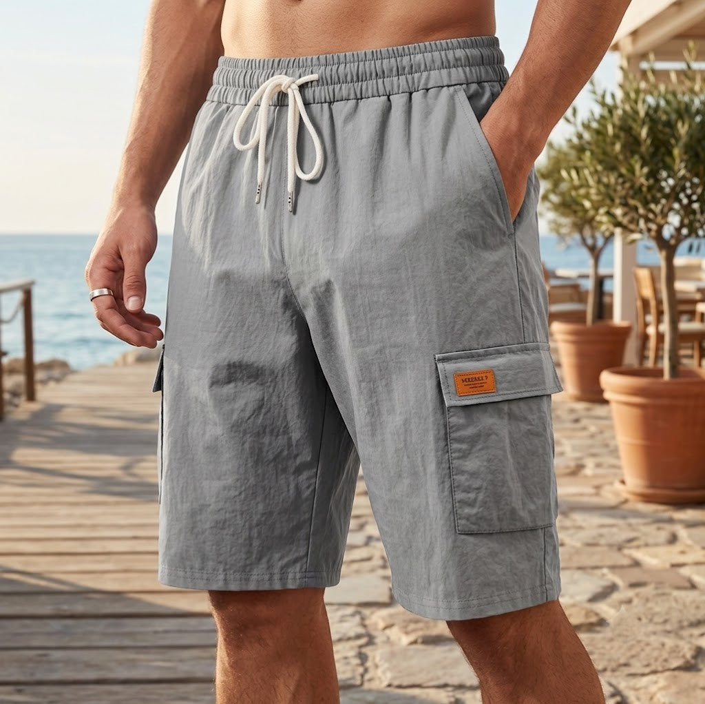Shorts de sport et de loisirs amples en lin