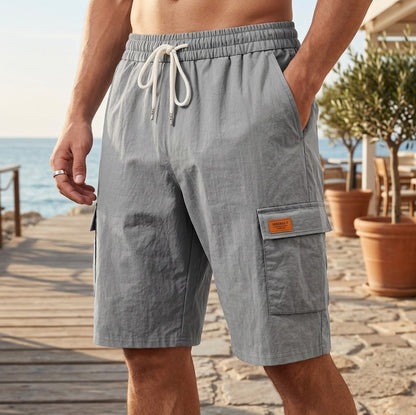 Shorts de sport et de loisirs amples en lin