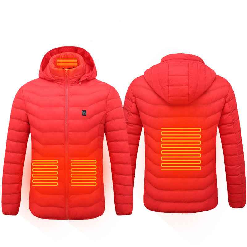 Veste d'hiver chauffante USB en coton électrique pour hommes , vêtement thermique