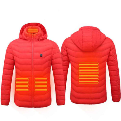 Veste d'hiver chauffante USB en coton électrique pour hommes , vêtement thermique