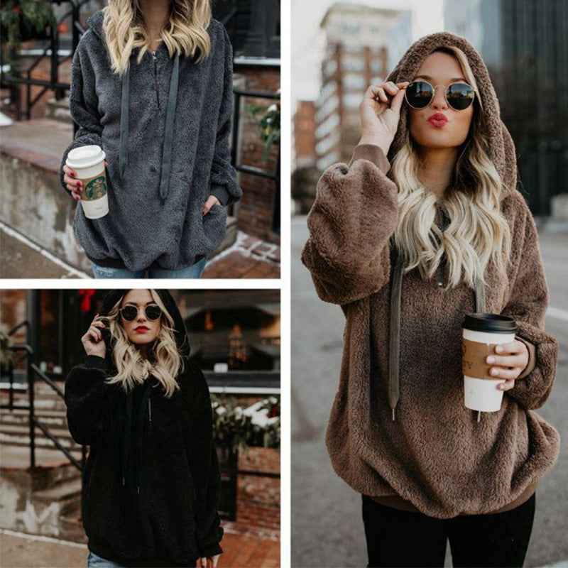 Sweat à capuche polaire zippé