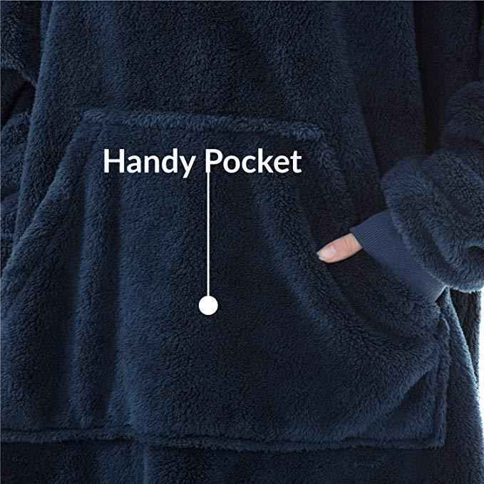 Sweat à capuche avec grande poche, pull confortable et ample