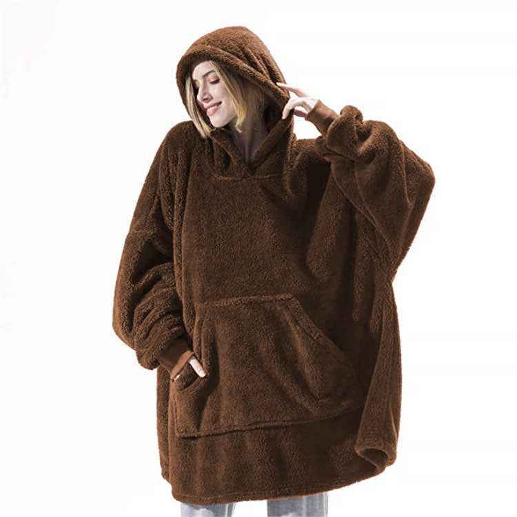 Sweat à capuche avec grande poche, pull confortable et ample