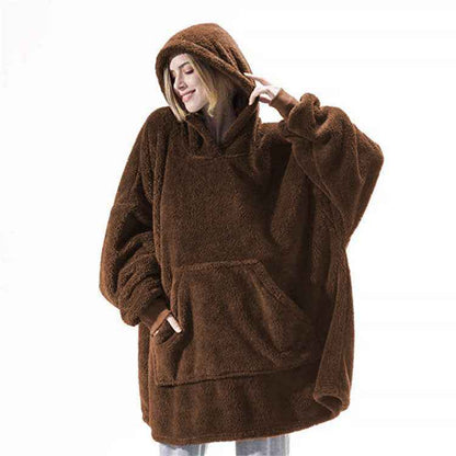 Sweat à capuche avec grande poche, pull confortable et ample
