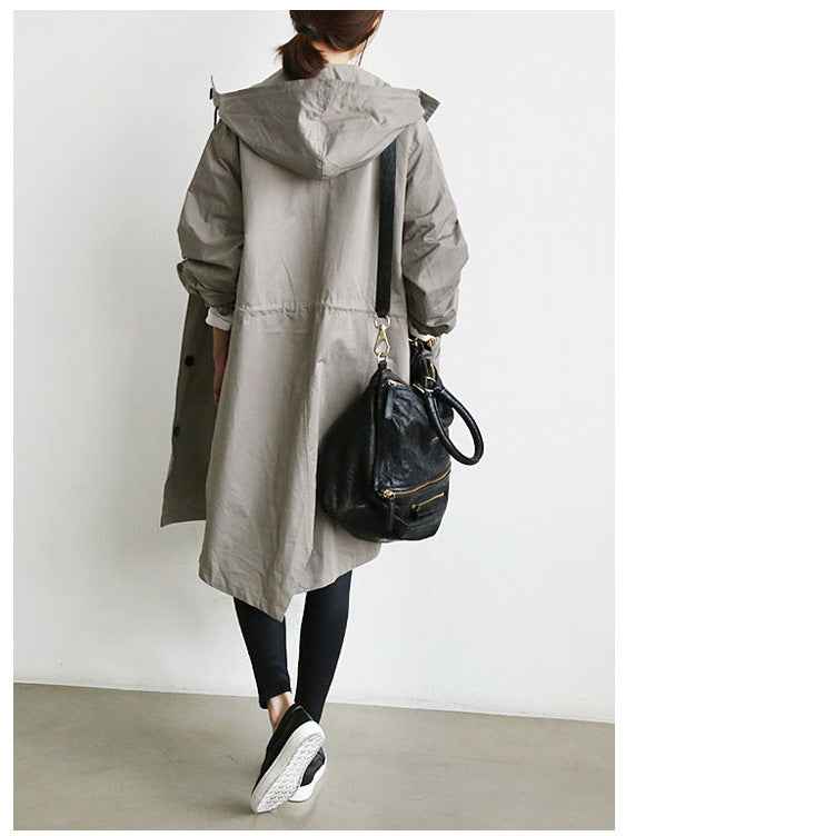 Veste coupe-vent imperméable à capuche