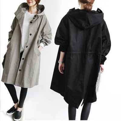 Veste coupe-vent imperméable à capuche