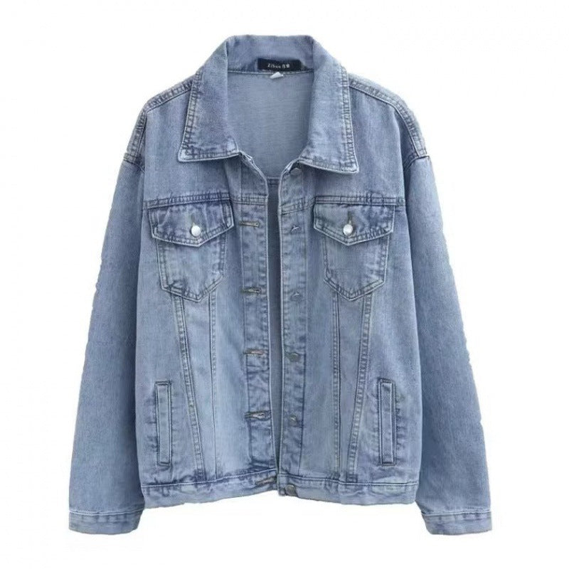 Veste en jean de couleur Bleu pour femme