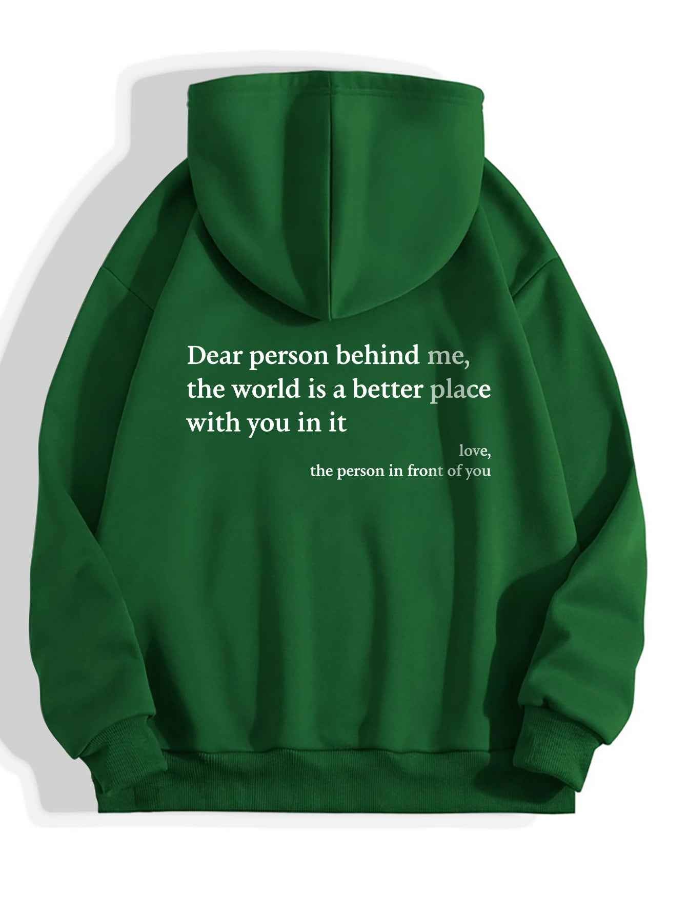 Sweat à capuche unisexe tendance avec citation imprimées