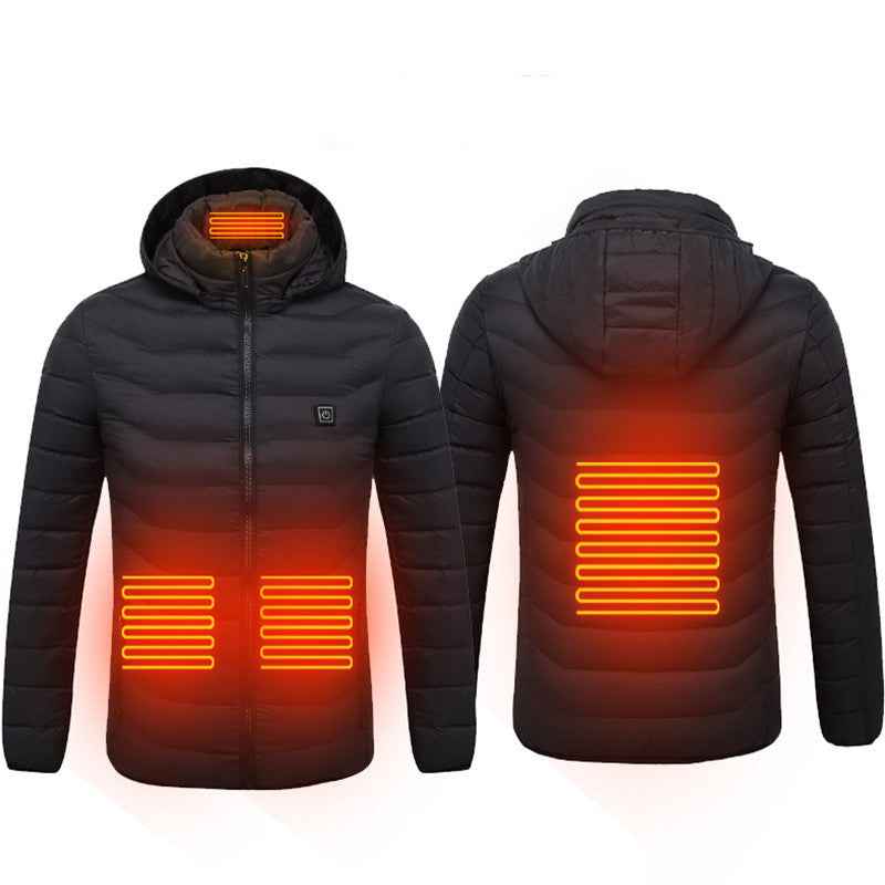 Veste d'hiver chauffante USB en coton électrique pour hommes , vêtement thermique