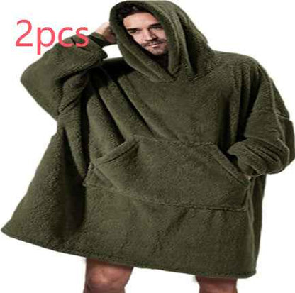 Sweat à capuche avec grande poche, pull confortable et ample