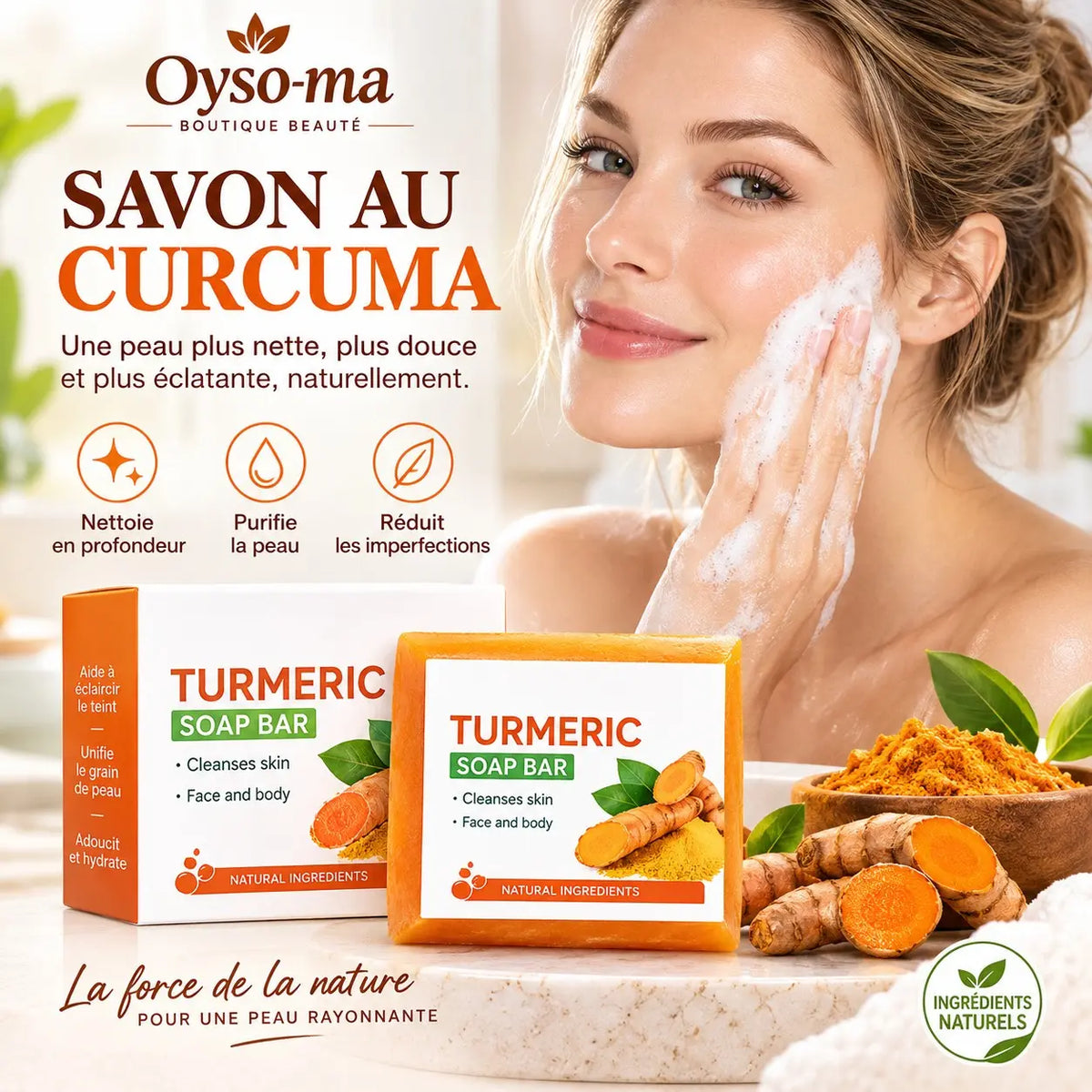 Savon au curcuma Nettoyant