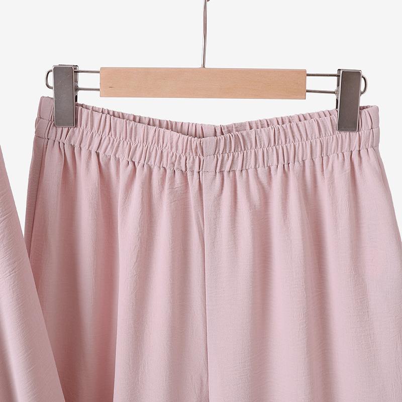 Ensemble pantalon et chemise manches longues