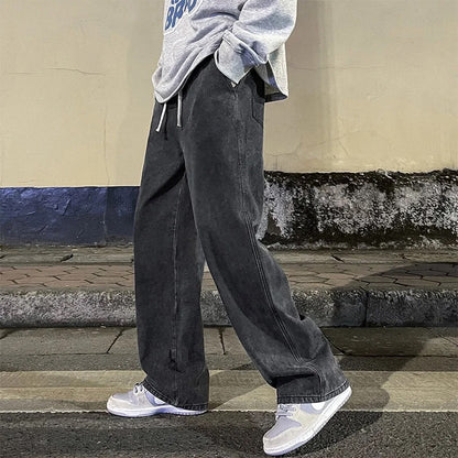 Jean droit ample pour hommes de style Tendance