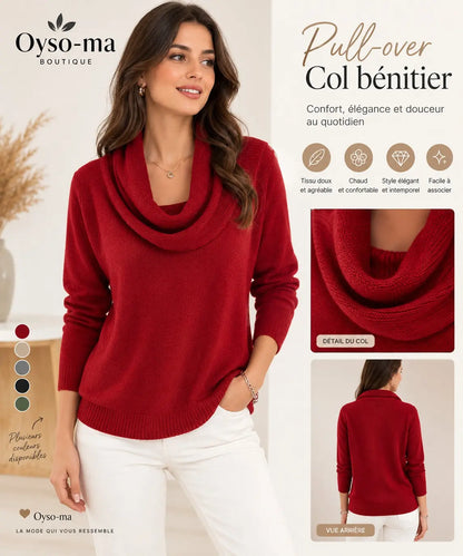 Pull-over en tricot à manches longues, décontracté et chaud