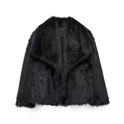 Veste d'hiver en peluche , décontracté à manches longues pour femmes