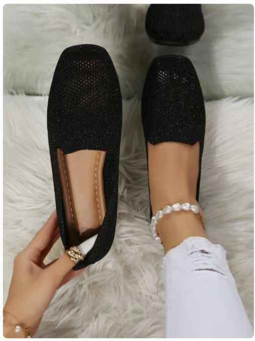 Chaussures plates à bout rond pour femmes