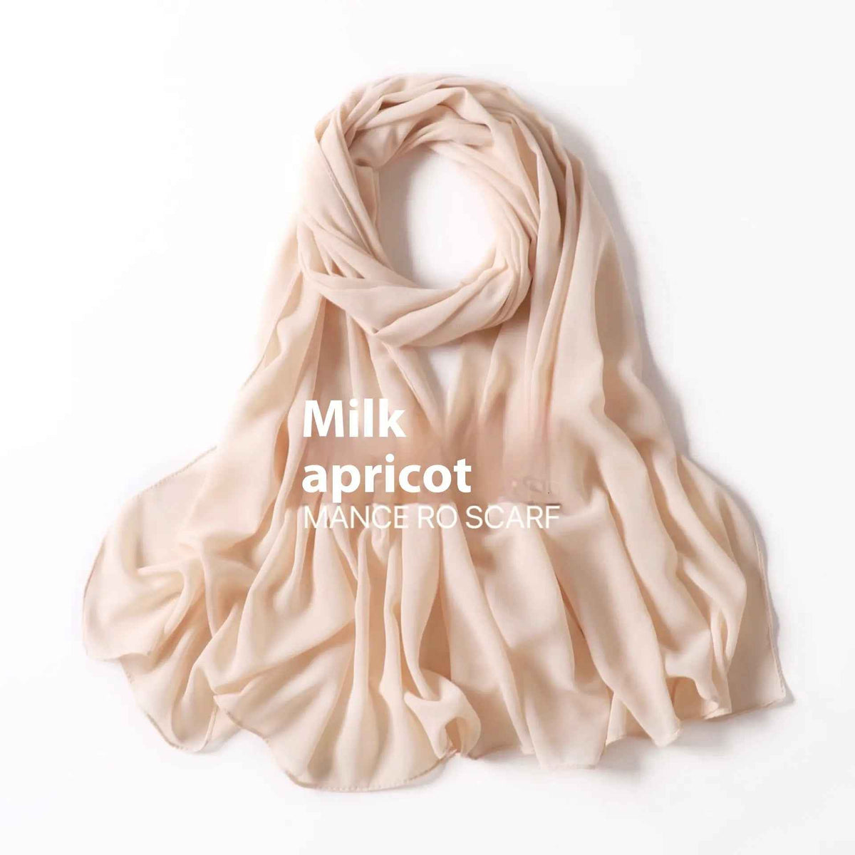 Pure Color Pearl Chiffon Scarf Headcloth Veil Chiffon Scarf