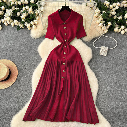 Women's knitted dress, French style