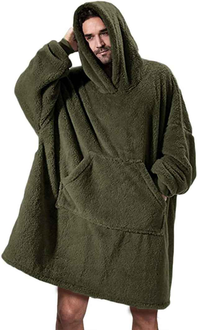 Sweat à capuche avec grande poche, pull confortable et ample