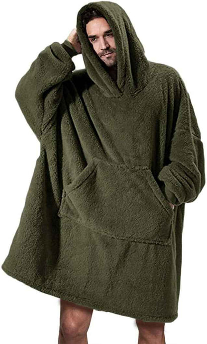 Sweat à capuche avec grande poche, pull confortable et ample