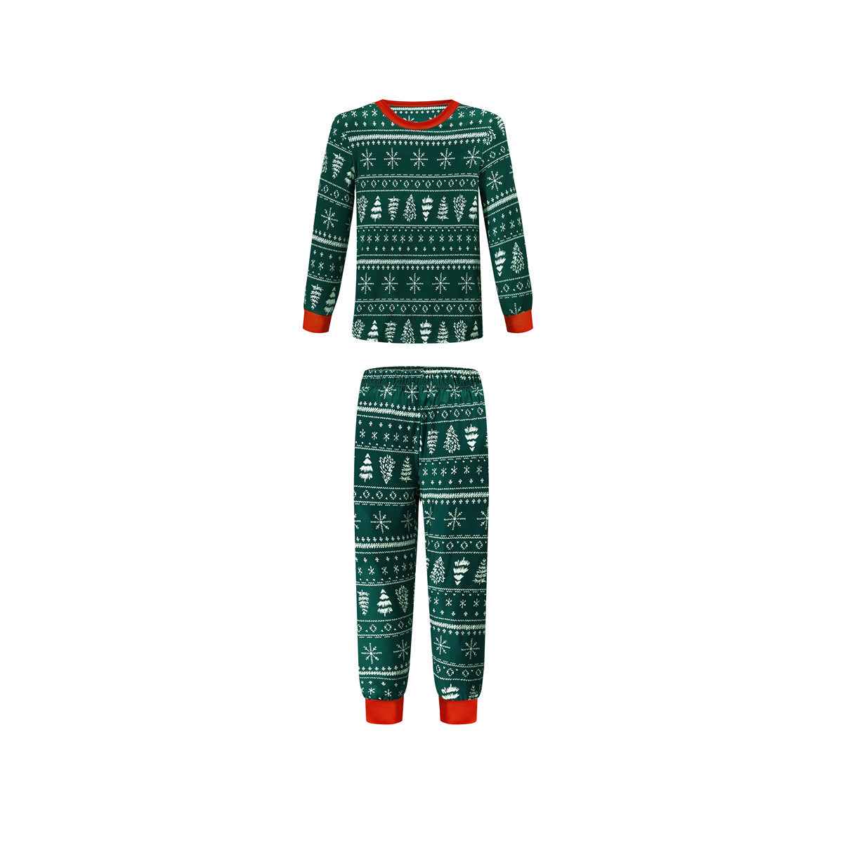 Tenue de service à domicile parents-enfant avec contraste de couleurs pour Noël
