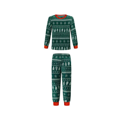 Tenue de service à domicile parents-enfant avec contraste de couleurs pour Noël
