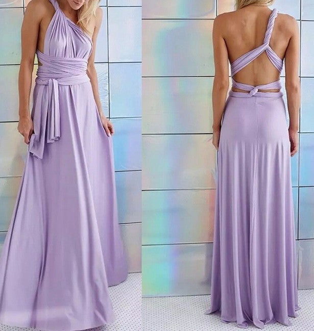 Glamuroso vestido con múltiples tirantes y espalda descubierta: elegancia escultural.